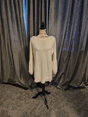 Anthropologie Long Faux Fur Sleeve Knit Tunic
